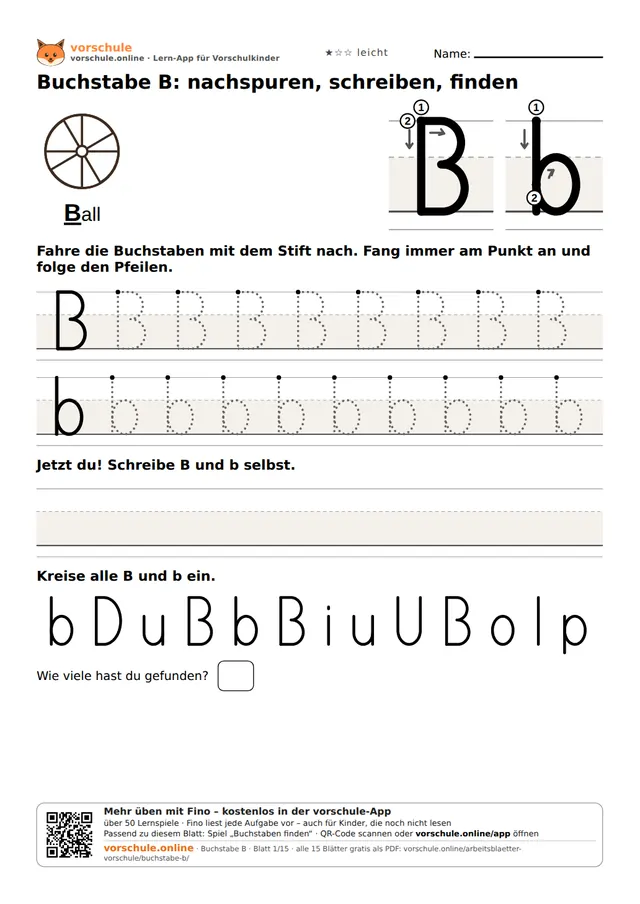 Vorschau: Buchstabe B