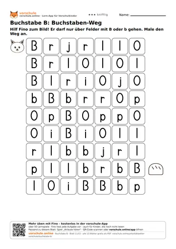 Buchstabe B: Buchstaben-Weg