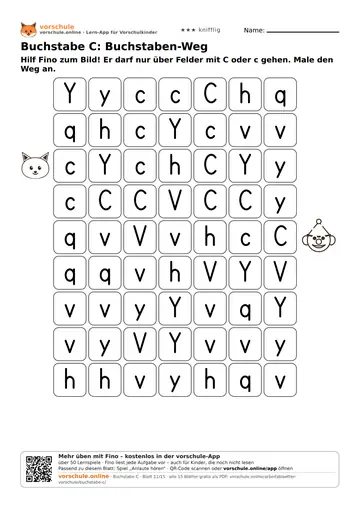 Buchstabe C: Buchstaben-Weg