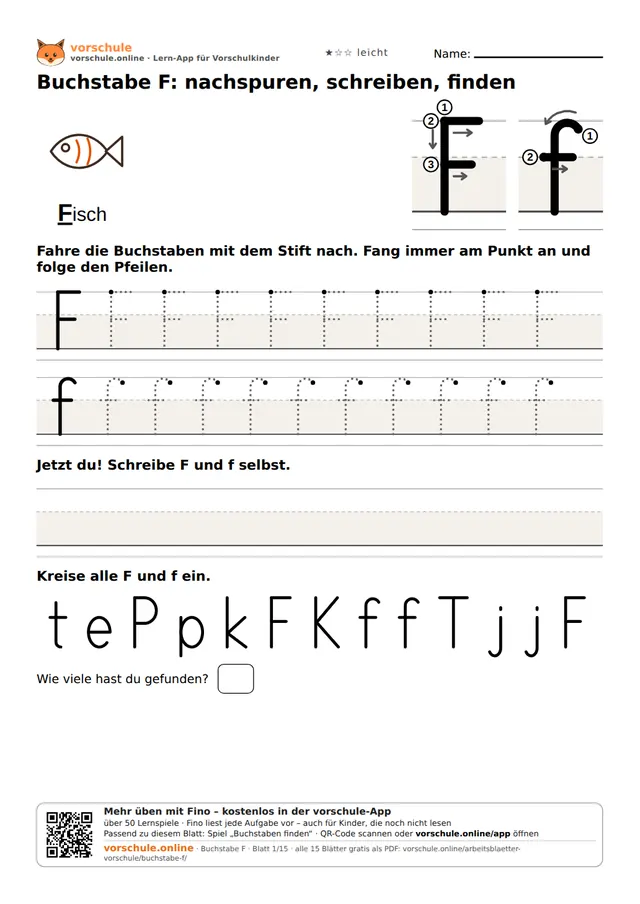 Vorschau: Buchstabe F