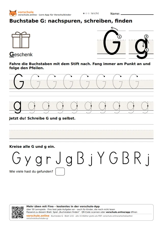 Vorschau: Buchstabe G