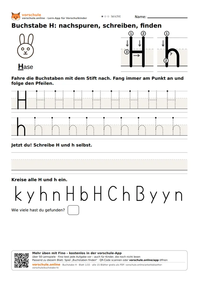 Vorschau: Buchstabe H