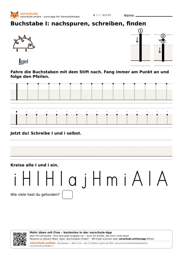Vorschau: Buchstabe I