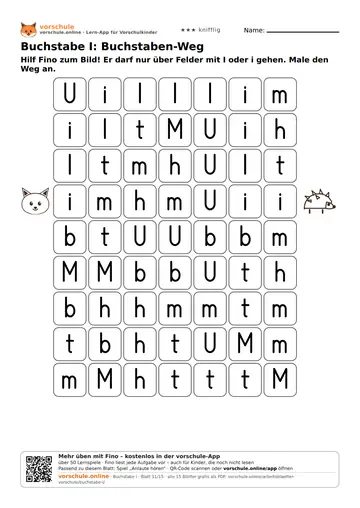 Buchstabe I: Buchstaben-Weg