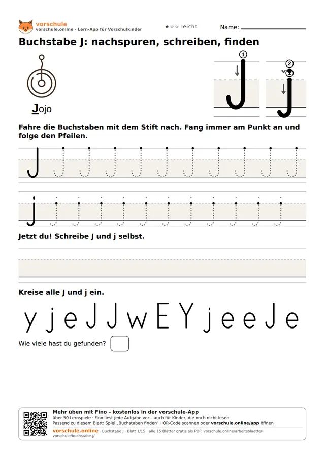 Vorschau: Buchstabe J