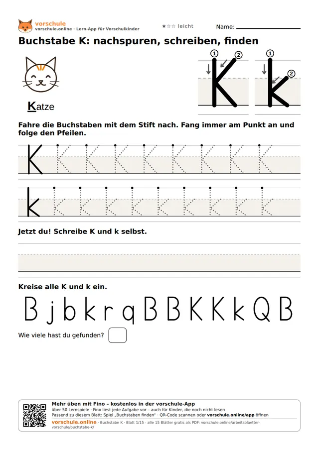 Vorschau: Buchstabe K