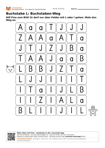 Buchstabe L: Buchstaben-Weg