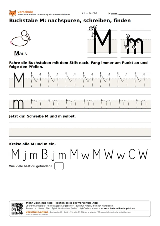Vorschau: Buchstabe M
