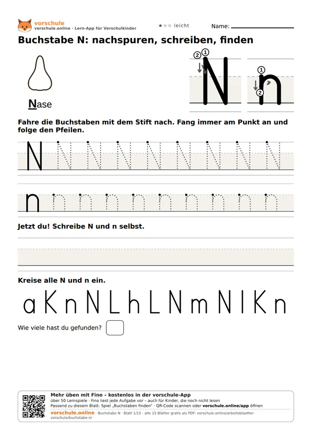 Vorschau: Buchstabe N