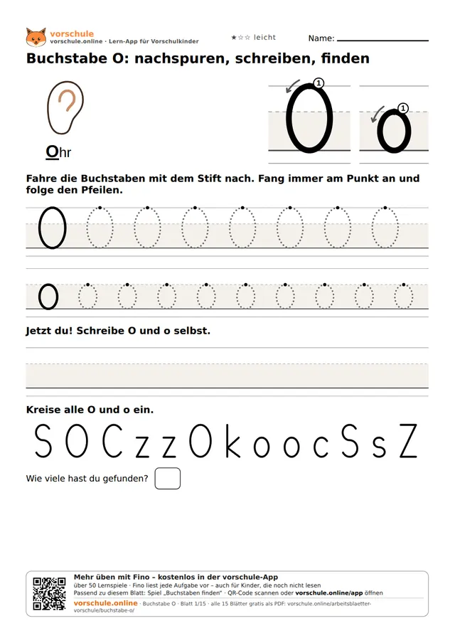 Vorschau: Buchstabe O