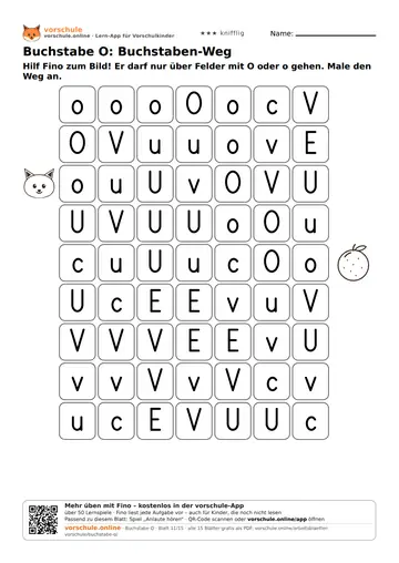 Buchstabe O: Buchstaben-Weg