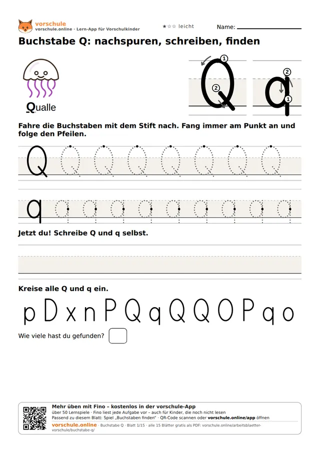 Vorschau: Buchstabe Q