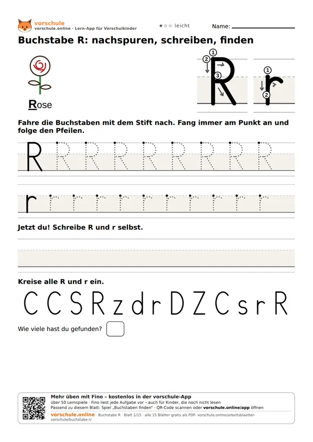 Vorschau: Buchstabe R