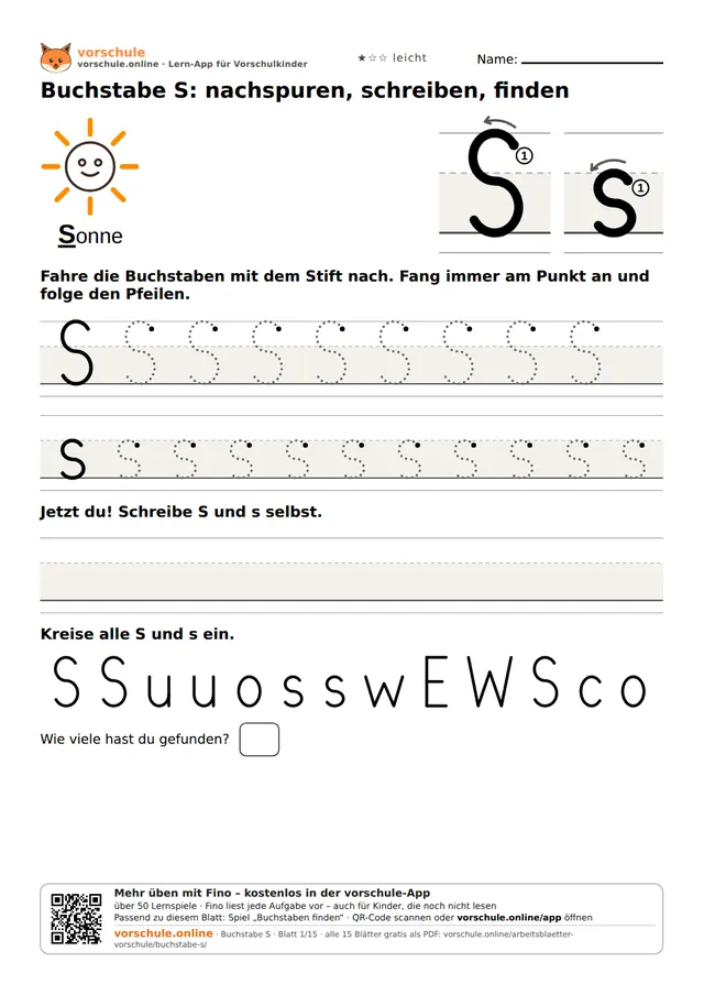 Vorschau: Buchstabe S