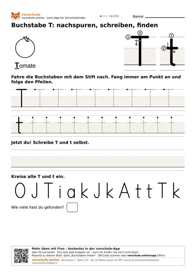 Vorschau: Buchstabe T