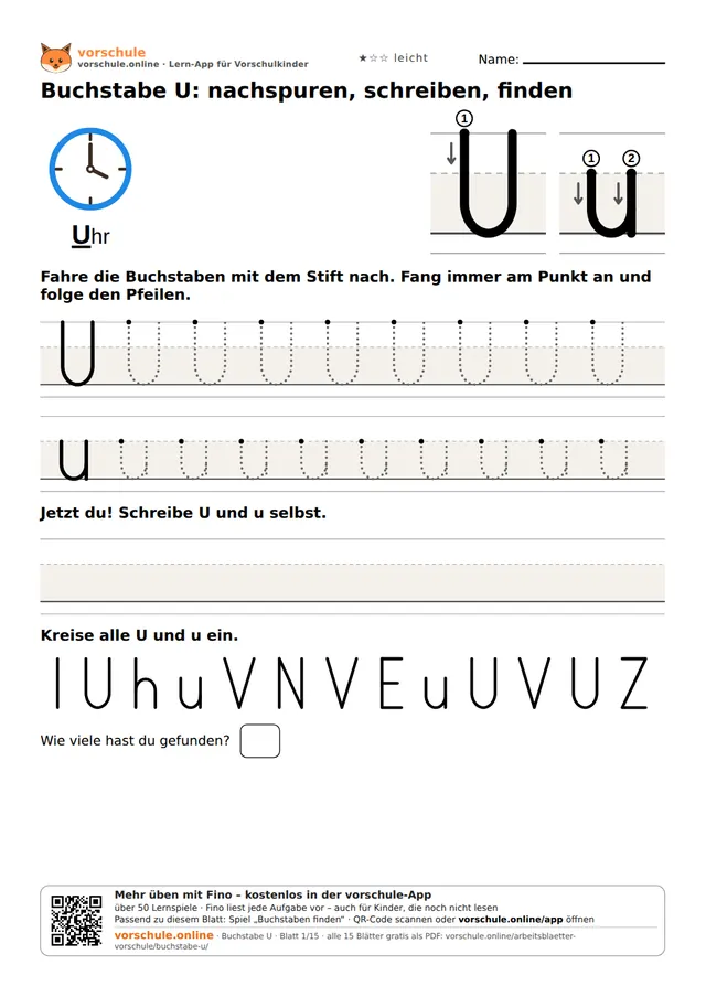 Vorschau: Buchstabe U
