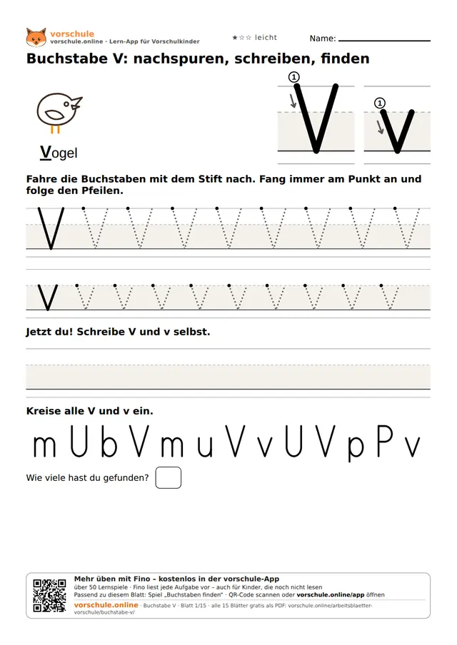 Vorschau: Buchstabe V