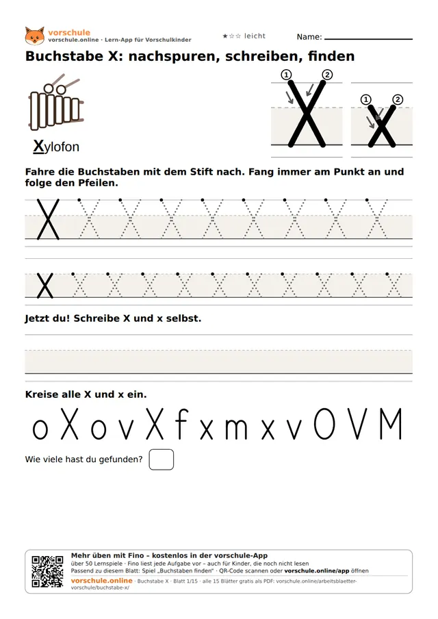 Vorschau: Buchstabe X