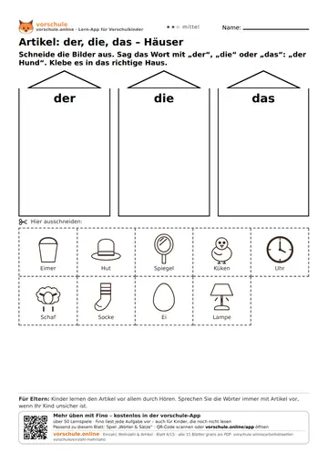 Artikel: der, die, das – Häuser