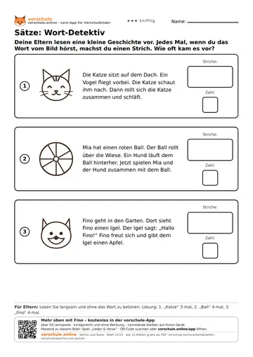 Sätze: Wort-Detektiv