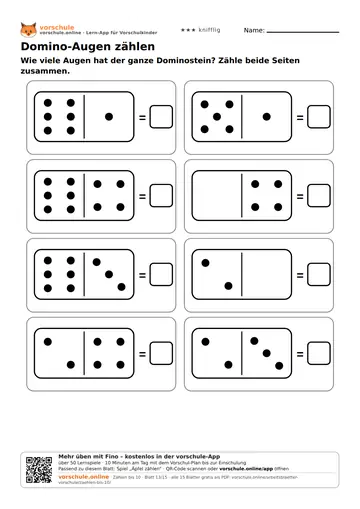 Domino-Augen zählen