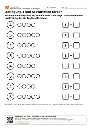 Zerlegung 4 und 5: Plättchen färben