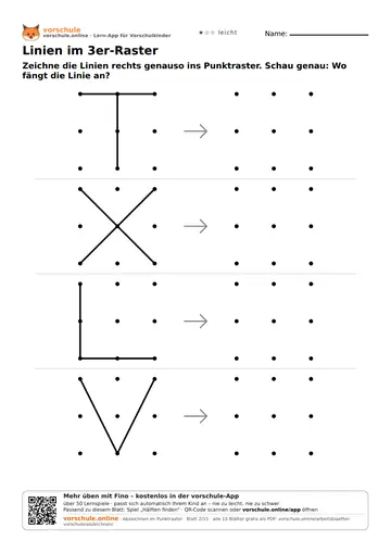 Linien im 3er-Raster