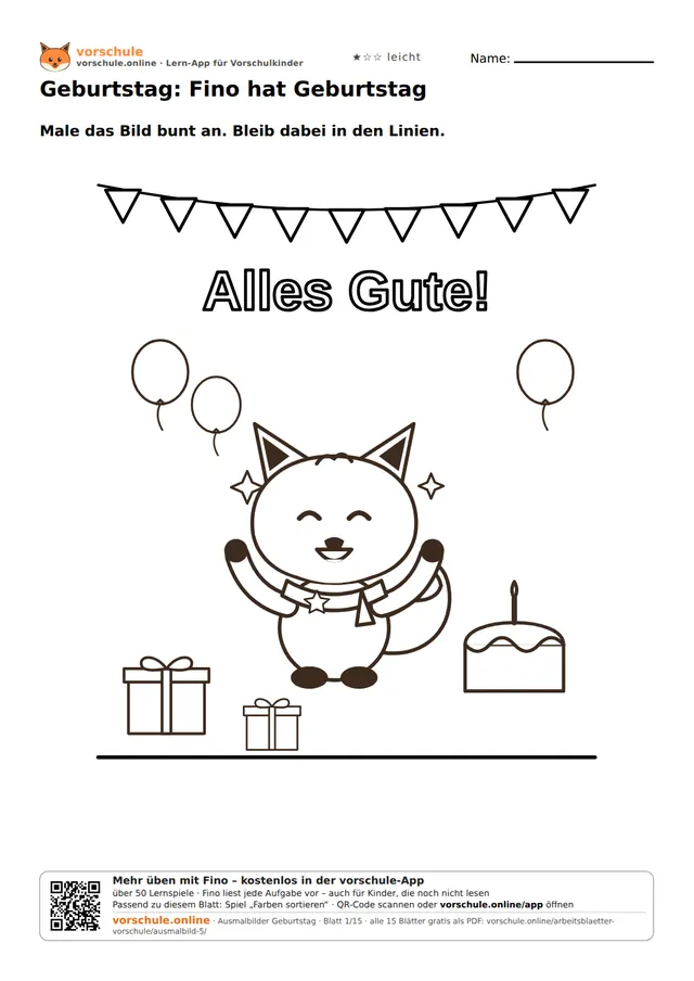 Vorschau: Ausmalbilder Geburtstag