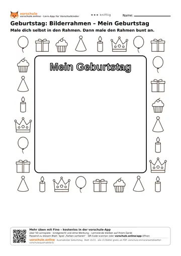 Geburtstag: Bilderrahmen – Mein Geburtstag