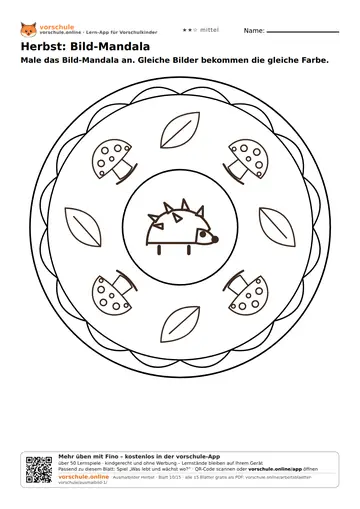 Herbst: Bild-Mandala
