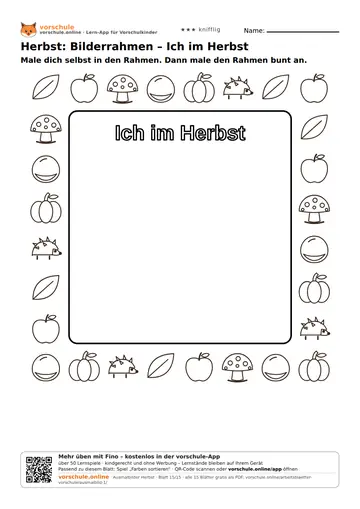 Herbst: Bilderrahmen – Ich im Herbst