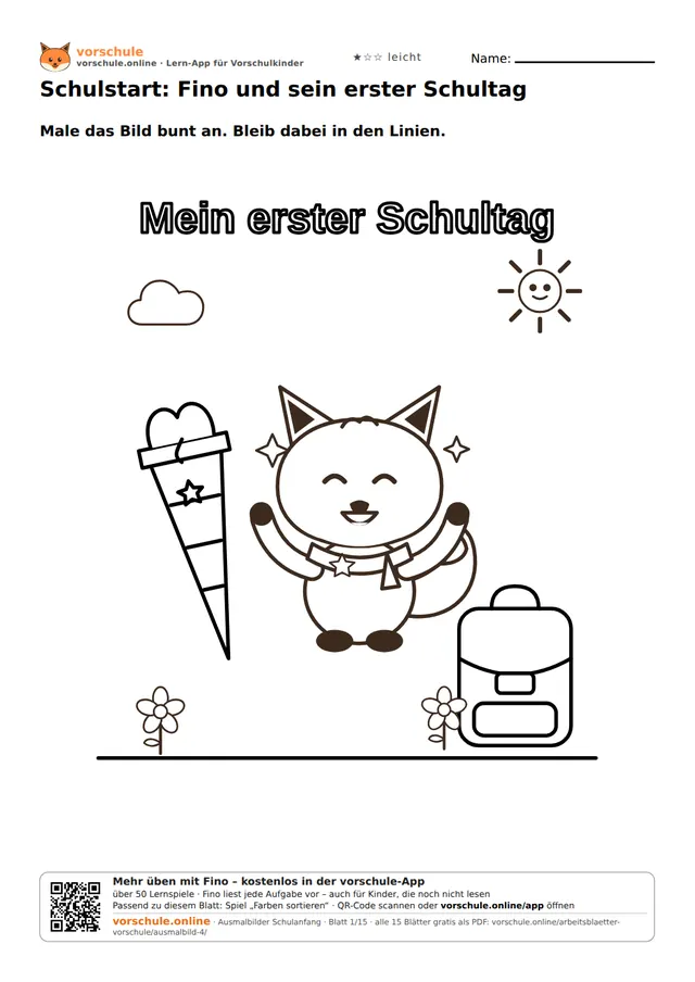 Vorschau: Ausmalbilder Schulanfang