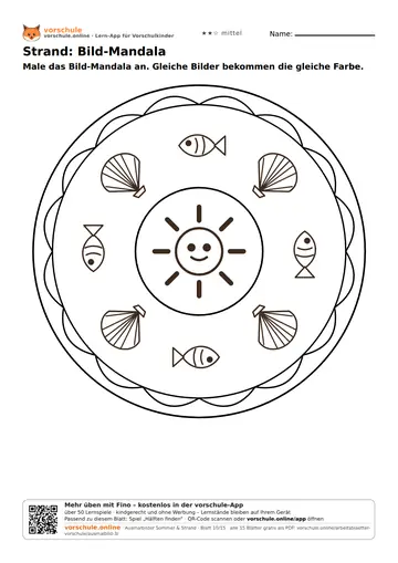 Strand: Bild-Mandala