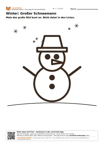 Winter: Großer Schneemann