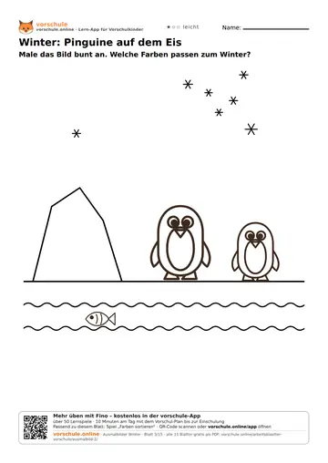 Winter: Pinguine auf dem Eis