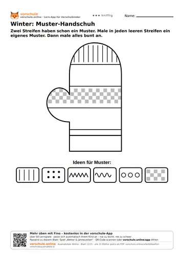 Winter: Muster-Handschuh