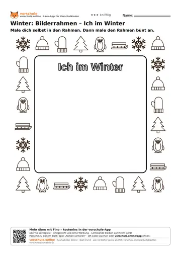 Winter: Bilderrahmen – Ich im Winter