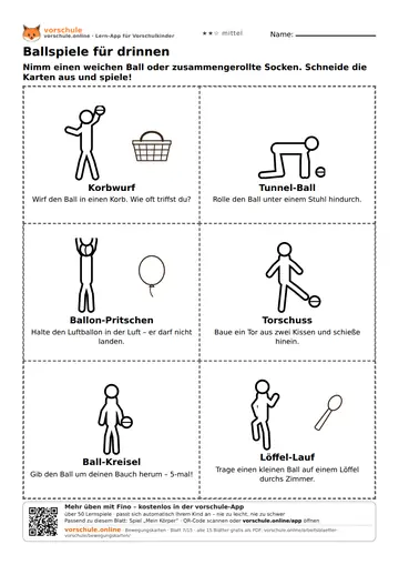 Ballspiele für drinnen