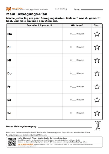 Mein Bewegungs-Plan