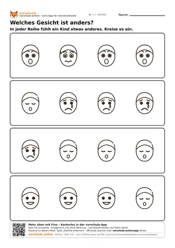 Welches Gesicht ist anders?