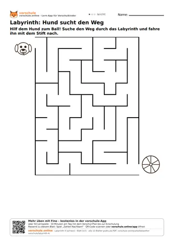 Labyrinth: Hund sucht den Weg