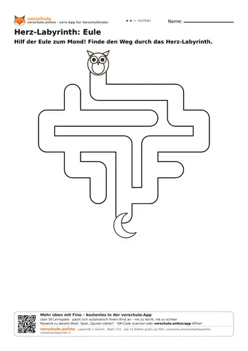 Herz-Labyrinth: Eule