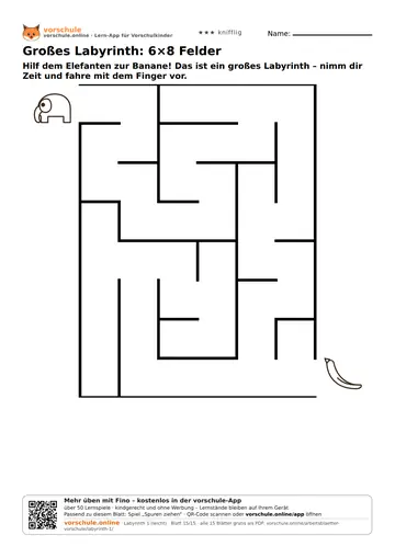 Großes Labyrinth: 6×8 Felder