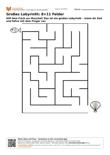 Großes Labyrinth: 8×11 Felder