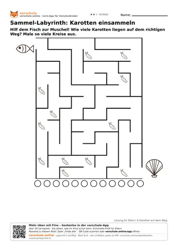 Sammel-Labyrinth: Karotten einsammeln