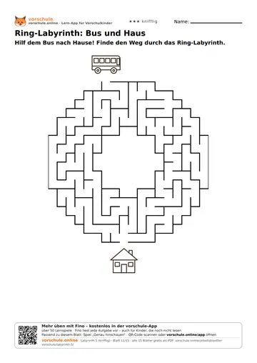 Ring-Labyrinth: Bus und Haus
