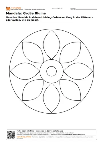 Mandala: Große Blume