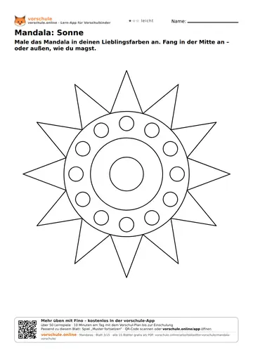 Mandala: Sonne