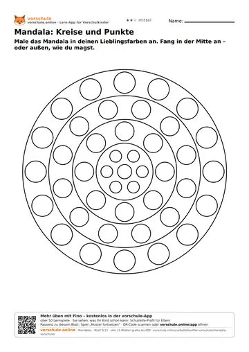 Mandala: Kreise und Punkte