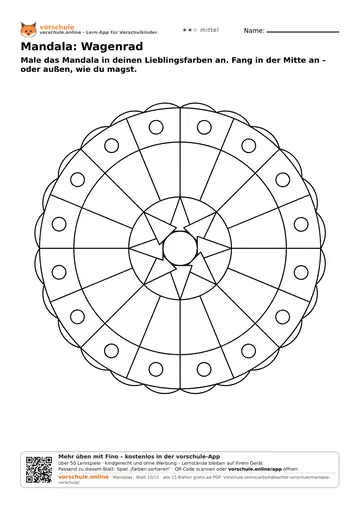 Mandala: Wagenrad